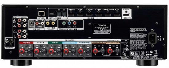 Denon AVR-X2000, amplificatore multicanale con funzioni di network player 4 Denon AVR-X2000-back