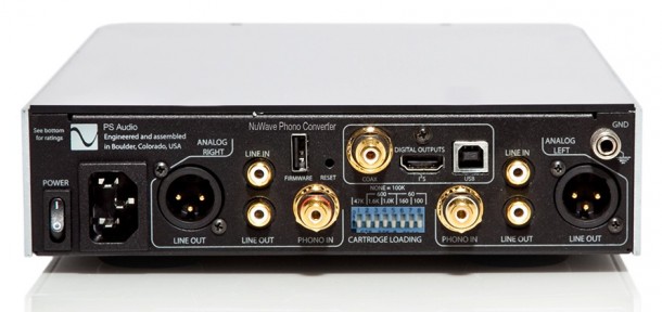 ps audio nuwave phono converter-rear