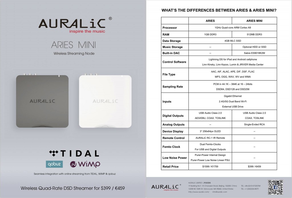 auralic aries mini caratteristiche