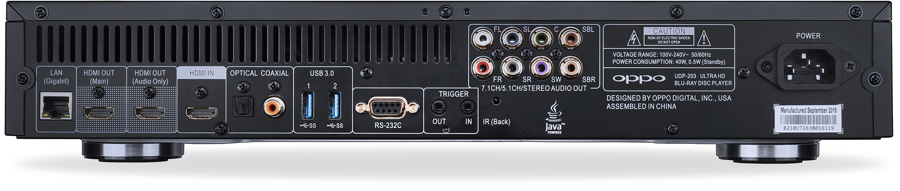 Oppo UDP-203 back