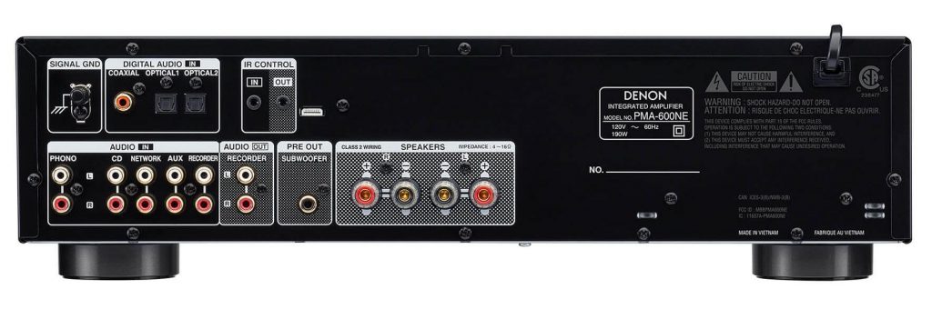Denon PMA-600NE rear