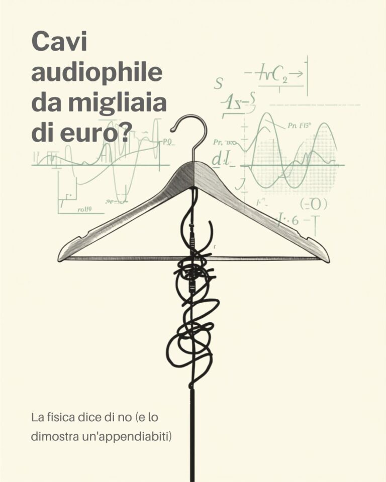 Cavi audiophile da migliaia di euro? La fisica dice di no (e lo dimostra un'appendiabiti) 6 Cavi audiophile da migliaia di euro